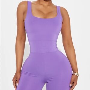 Purple Sleeveless Bodysuit